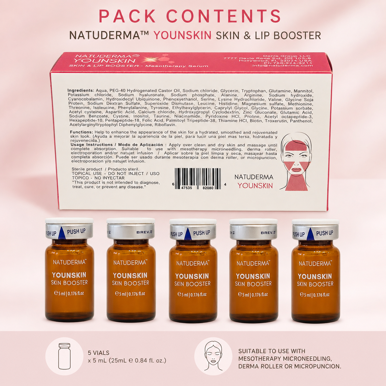NATUDERMA YoungSkin Peptides - Microneedling & Mesotherapy Serum