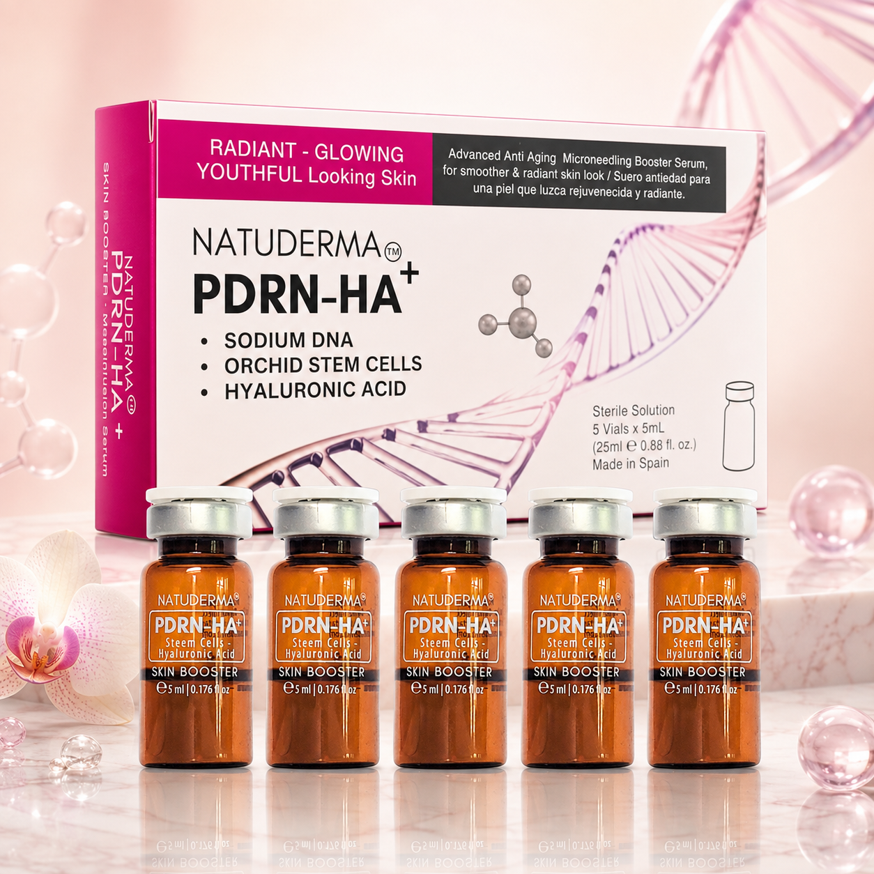 NATUDERMA PDRN + HA Skin Booster - Microneedling & Mesotherapy Serum