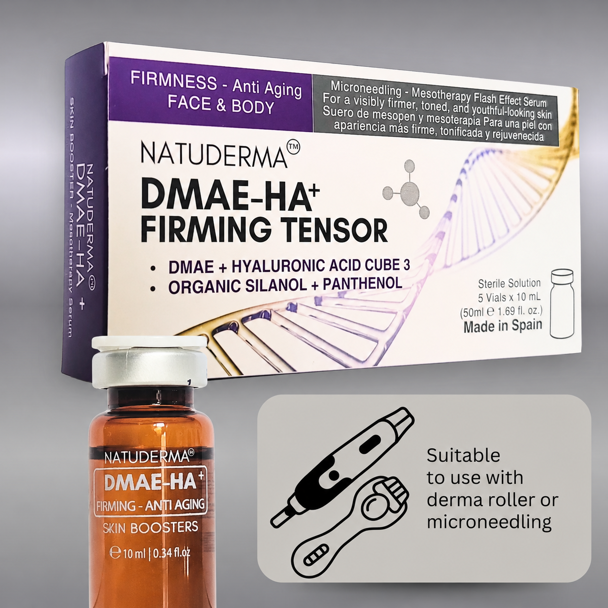 NATUDERMA DMAE + HA Firming - Microneedling & Mesotherapy Serum