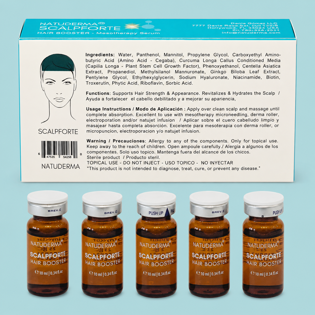 SCALPFORTE Exosomes Hair Loss & Growth - Microneedling & Mesotherapy Serum