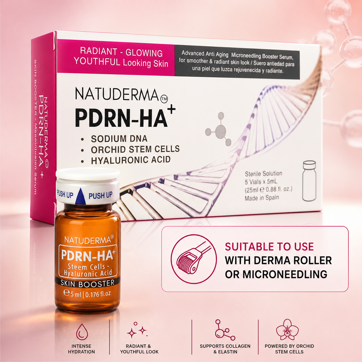 NATUDERMA PDRN + HA Skin Booster - Microneedling & Mesotherapy Serum