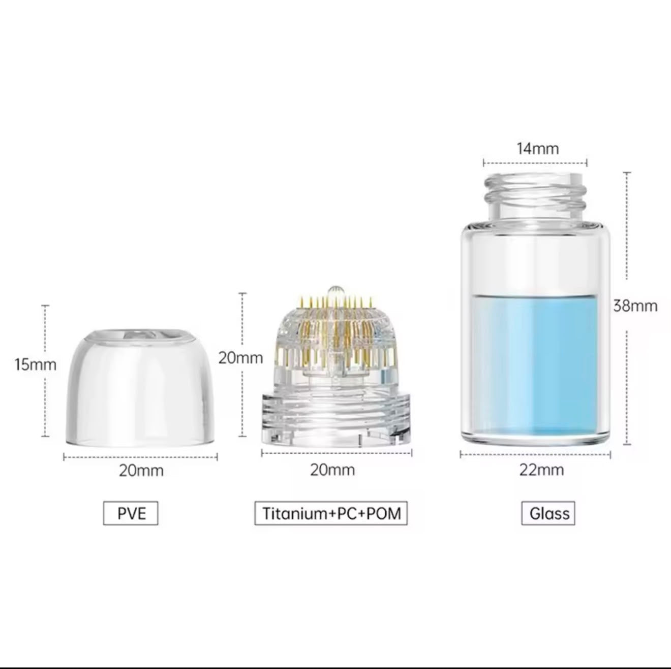 Hydra Needle 20pin Microneedling Serum Applicator, 0.25mm Length