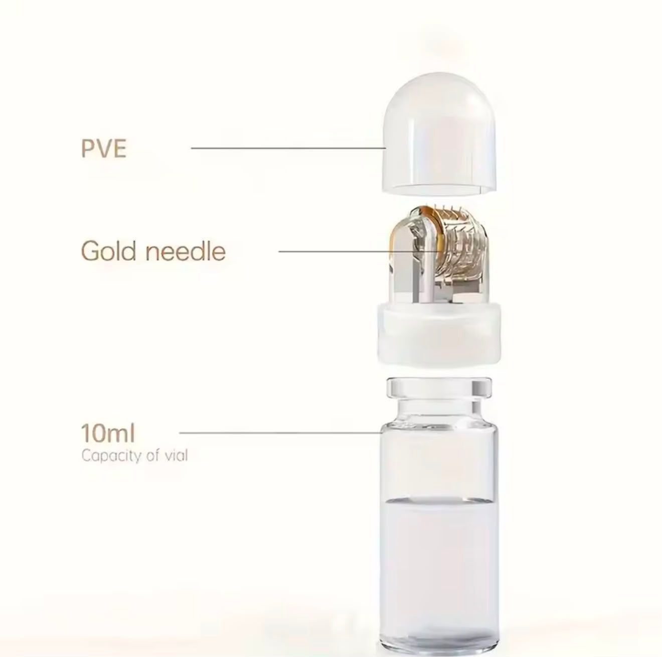 Hydra titanium needle Roller 64 Pins Micro tips Derma needles skin care Anti aging whitening bottle roller serum reusable